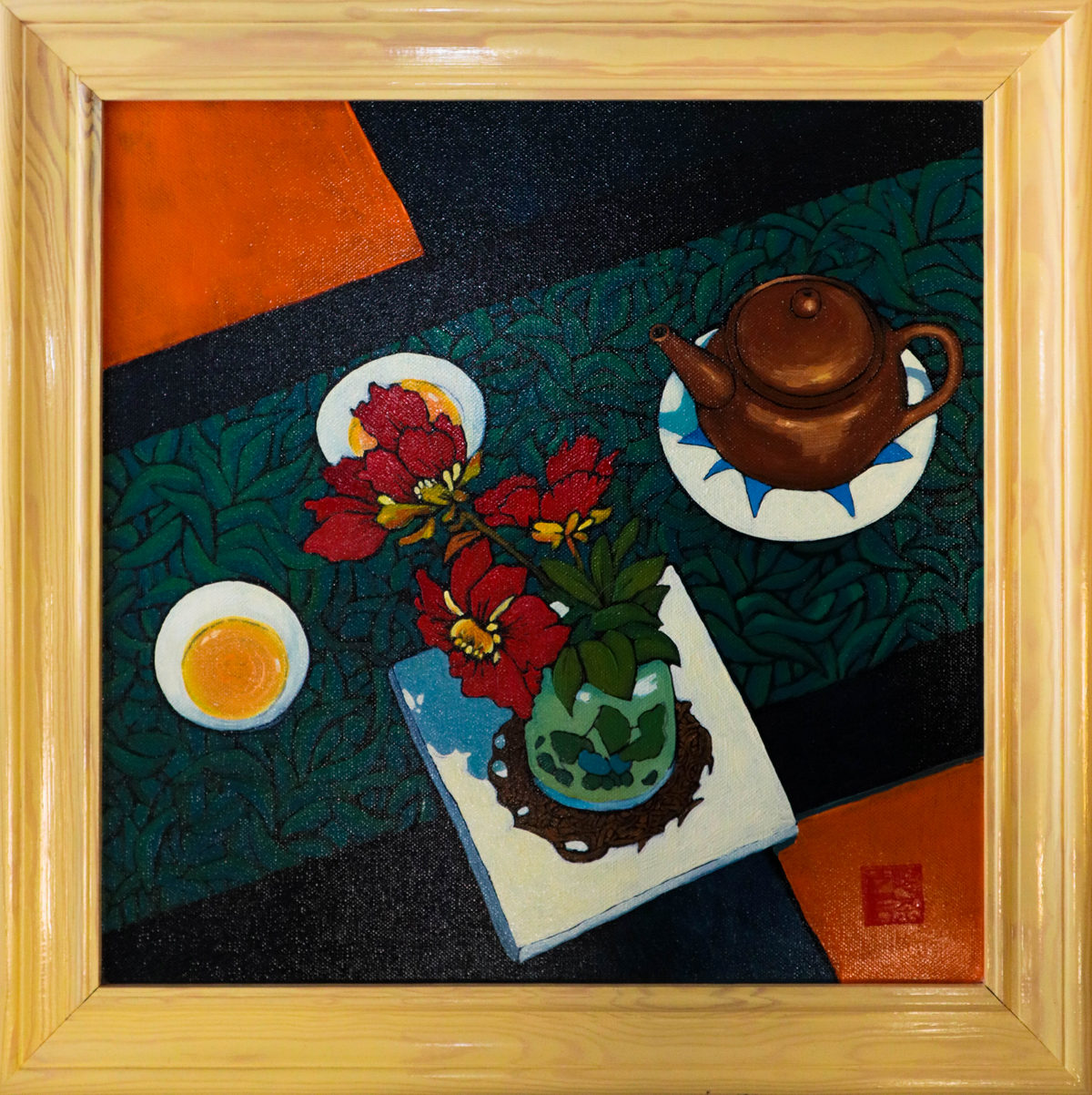 "Time Between Petals," oil on canvas, 40x40 cm. Nikolai Leushin. Price: ₽5,000 rub.