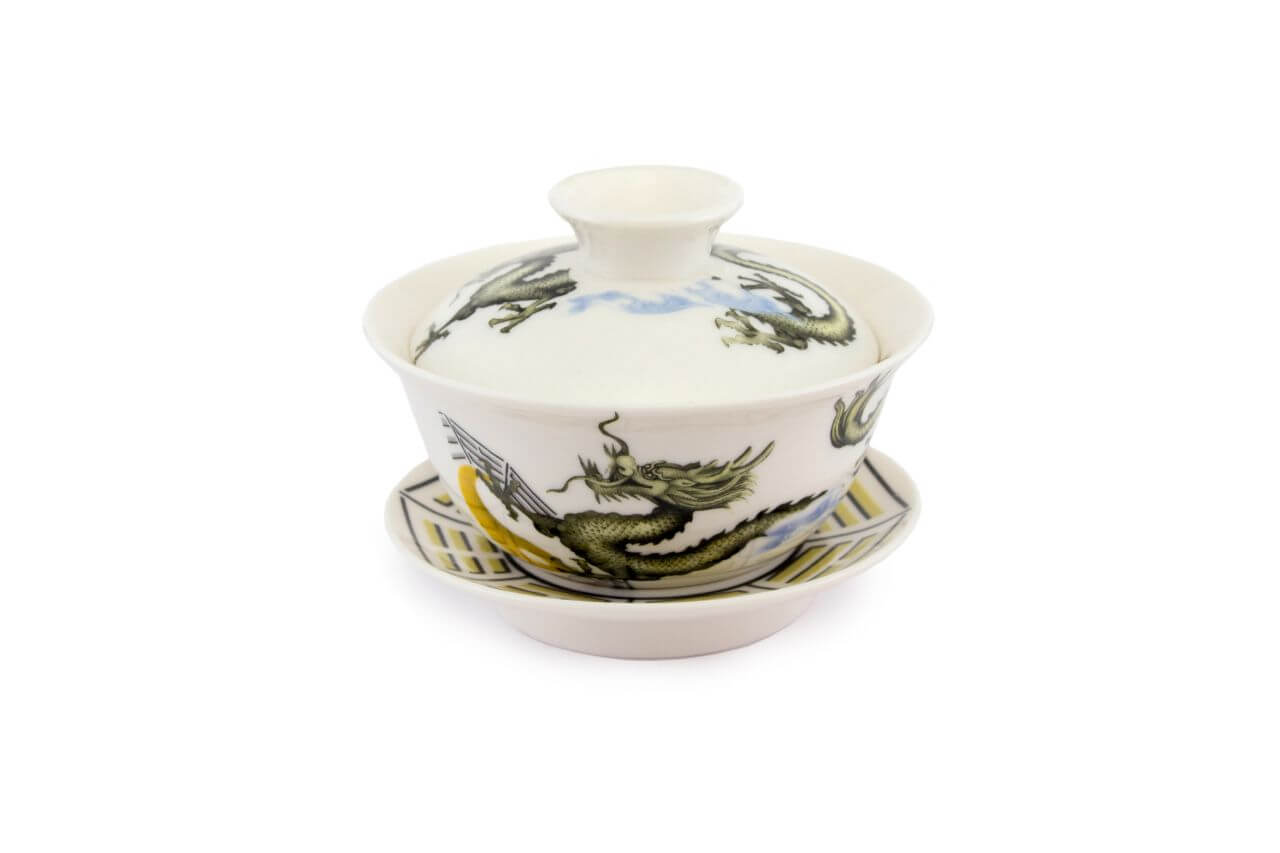 Гайвань фарфоровая «Зеленый дракон», 190 мл.. Price: ₽680 rub.