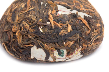 Pressed Raw Pu-erh Tea - Шэн пуэр 2006 г. «Цзаочунь шэнтай» марки «Бацзяотин» завода «Лимин» гнездо 100 г, 