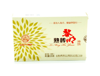 Pressed Rip Pu-erh Tea - Shu puer 2013 "Special offer of the Limin factory" of the "Bajiaoting" brand of the "Limin" factory, 250 g.