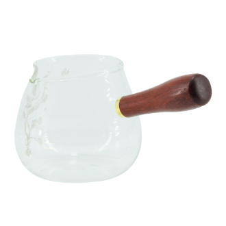 Glass chahai with a wooden handle "Golden Magnolia Branch", 390 ml. Price: ₽2,530 rub.