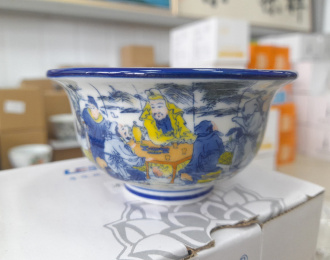 Пиала фарфоровая ручной росписи "Панорамный разговор" | 茶杯. Price: ₽1,980 rub.