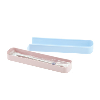 Bombilla for mate (bombilla) metal, with a blue rim in a plastic container. Price: ₽1,230 rub.