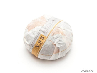 Pressed Rip Pu-erh Tea - Шу пуэр 2015 г. «V93» марки «Даи» завода «Мэнхай» 100 г