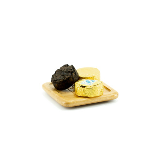 Pressed Rip Pu-erh Tea - Шу пуэр 2018 г. «Чэньсян» в таблетках в золотой фольге, 