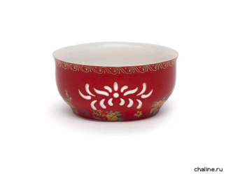 Пиала из рисового фарфора «Красное кружево» 75 мл | 茶杯. Price:  rub.