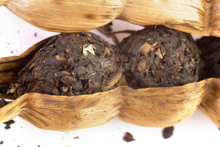 Dark Tea (Hei cha) - Black tea "Zhuke cha" or tea in a bamboo shell 25 g, 