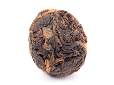 Pressed Rip Pu-erh Tea - Шу пуэр 2017 г. "Биндао лаошу лунчжу" марки "Кайшуньхао"., 