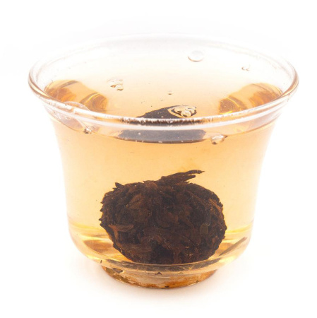 Pressed Rip Pu-erh Tea - Шу пуэр 2017 г. "Биндао лаошу лунчжу" марки "Кайшуньхао"., 