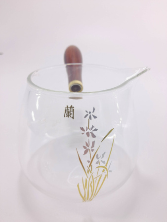 Чахай стеклянный с деревянной ручкой "Цветение". Price: ₽2,330 rub.