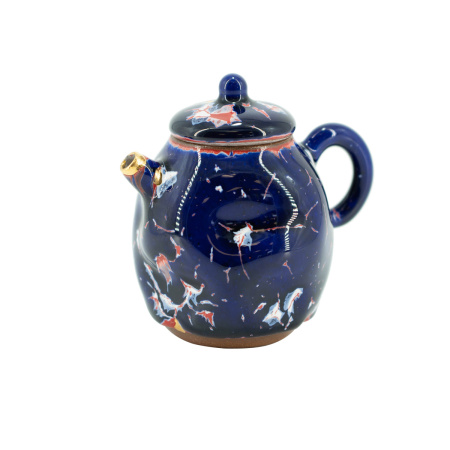 Глиняный чайник ручной работы "Аконит" мастера Хуан Жунхуа в стиле Сино, 90 мл.. Price: ₽16,300 rub.