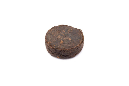 Pressed Rip Pu-erh Tea - Shu Pu'er Chenxiang (Old Fragrance) Mini Tochi in Gold Foil, 