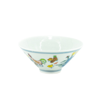 Porcelain bowl "Village" chicken porcelain handmade 110 ml. | 茶杯. Price: ₽8,690 rub.