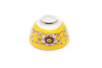 Пиала фарфоровая "Желтый орнамент", 70 мл. | 茶杯. Price: ₽400 rub.