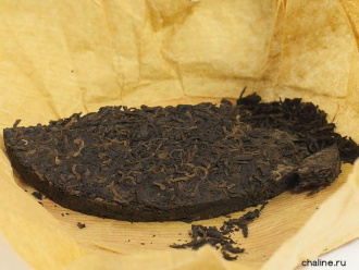 Pressed Rip Pu-erh Tea - Шу пуэр 2007 г. марки «Чжунча», 100 г, 