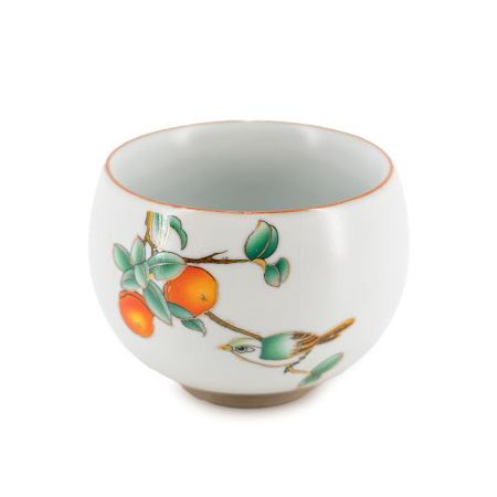 Porcelain bowl "On the tangerine tree" 100 ml | 茶杯. Price: ₽1,660 rub.