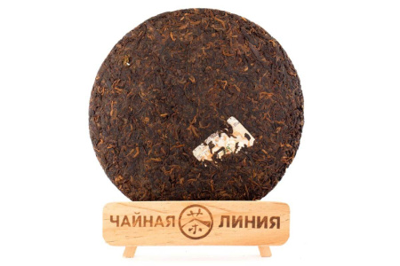 Pressed Rip Pu-erh Tea - Shu Puer 2014 "The Older, the More Fragrant" by Kaishunhao, 357 g, 