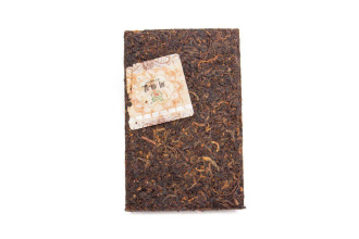 Pressed Rip Pu-erh Tea - Шу пуэр 2014 г. «Чем старше, тем ароматнее» марки «Кайшуньхао» кирпич 250 г, 