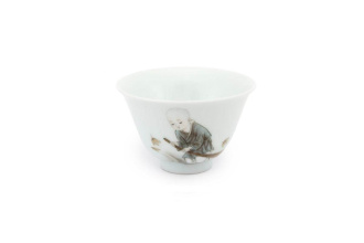 Porcelain bowl "Noble Labor" hand-painted by master "Yu Jiyong", 60 ml. | 茶杯. Price: ₽20,430 rub.