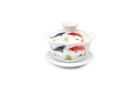 Уцененная гайвань фарфоровая "Карпы", 165 мл. Price: ₽1,170 rub.