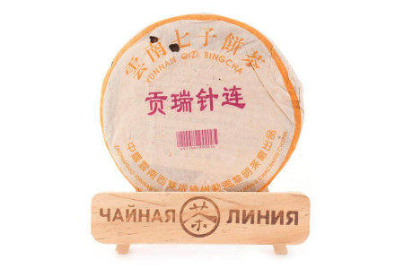 Pressed Rip Pu-erh Tea - Шу пуэр 2004 г. марки "Пагода" завода "Лимин", 200 гр., 