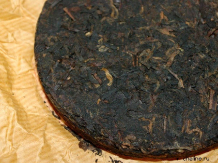 Pressed Rip Pu-erh Tea - Шу пуэр 2007 г. марки «Чжунча», 100 г, 