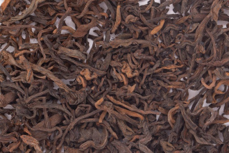 Loose Leaf Pu-erh Tea - Шу пуэр 2020 г. "Баньчжан у сай гушу" (осенний купаж 5-ти деревень с долголетних деревьев Баньчжан), 