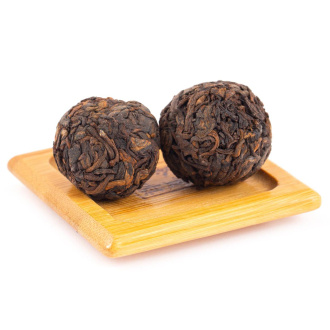 Pressed Rip Pu-erh Tea - Шу пуэр 2017 г. "Биндао лаошу лунчжу" марки "Кайшуньхао"., 