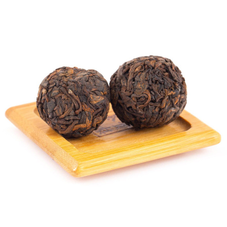 Pressed Rip Pu-erh Tea - Шу пуэр 2017 г. "Биндао лаошу лунчжу" марки "Кайшуньхао"., 