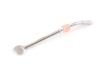 Bombilla for mate (bombilla) metal straw with a Rose Quartz filter. Price: ₽2,830 rub.