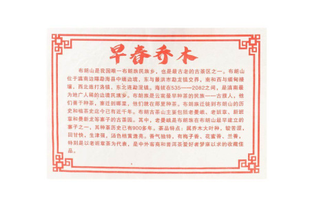 Pressed Raw Pu-erh Tea - Шэн пуэр 2019 г. «Высокие деревья ранней весной» завода «Датан» 357 г, 