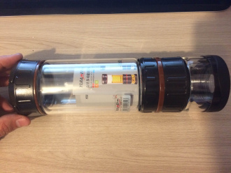 Hiking glass thermos with a valve that cuts off water from tea with double glass, 450 ml.. Цена:  руб.