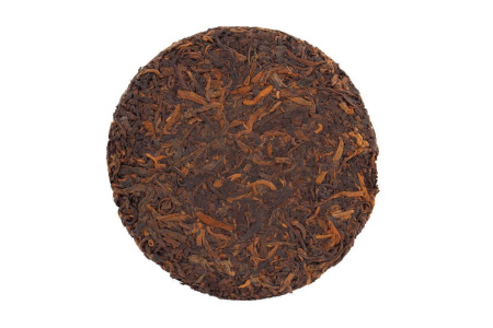Pressed Rip Pu-erh Tea - Шу пуэр 2018 г. завода «Жунь син» из Куньмина бинча 100 г, 