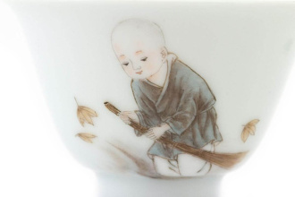 Porcelain bowl "Noble Labor" hand-painted by master "Yu Jiyong", 60 ml. | 茶杯. Price: ₽20,430 rub.