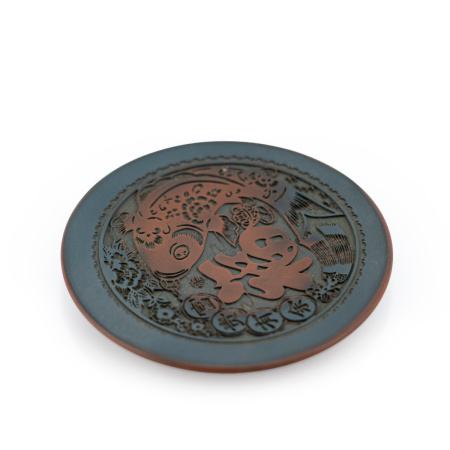 Подставка для чайника или пиалы из Циньчжоу, Гуанси "Глиняный карп". Price: ₽2,410 rub.