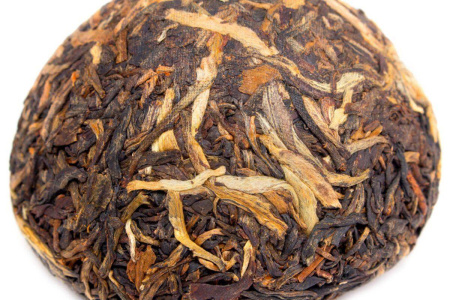 Pressed Raw Pu-erh Tea - Sheng pu-erh 2006 "Cangshan Yinhao" brand "Pine and Crane" factory "Xiaguan" 100 g, 