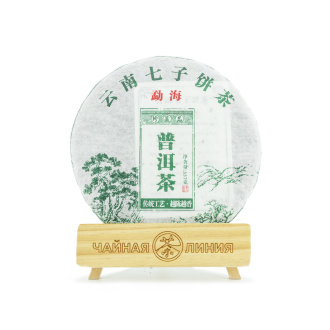Pressed Raw Pu-erh Tea - Шэн пуэр 2008 г. из уезда Мэнхай, 357 г