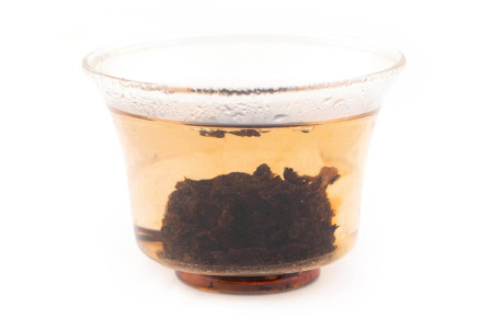 Pressed Rip Pu-erh Tea - Shu Pu'er Chenxiang (Old Fragrance) Mini Tochi in Gold Foil, 