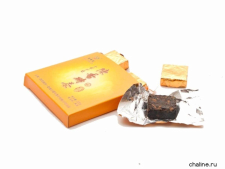 Pressed Rip Pu-erh Tea - Шу Пуэр 2014 г. завода «Кайшуньхао» набор 50 г (9 шт. в пачке), 