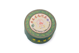 Pressed Raw Pu-erh Tea - Шэн пуэр 2006 г. «Цзаочунь шэнтай» марки «Бацзяотин» завода «Лимин» гнездо 100 г
