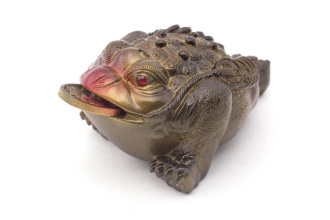 Color-changing tea figurine "Medium Three-legged Wealth Toad with a Red Nose". Price: ₽1,580 rub.