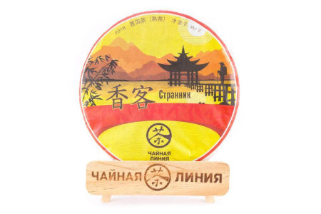 Chaline Pu-erh Tea - Shu Pu-erh "Wanderer" from the Tea Line brand, 357 g, 