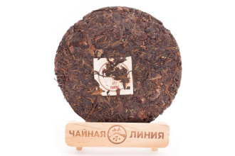 Pressed Rip Pu-erh Tea - Шу пуэр 2010 г. «Старые деревья Булан» с ароматом травы Номи 357 г, 