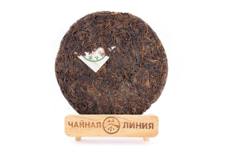 Pressed Raw Pu-erh Tea - Шэн пуэр 2008 г. «Павлин» марки «Сад дракона», 380 г, 
