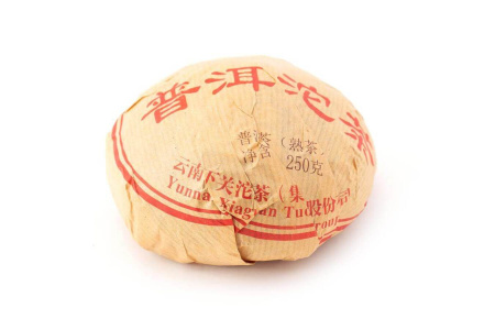 Pressed Rip Pu-erh Tea - Shu Pu'er 2017 "Jiato" from the Xiaguan factory, 250g nest, 