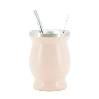 Калебас для мате с бомбильей и щеткой для чистки "Коралловый румянец" 300 мл. Price: ₽2,320 rub.