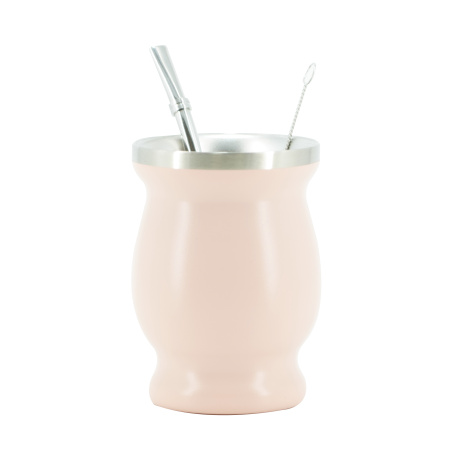 Mate Calabash with Bombilla and Cleaning Brush "Coral Blush" 300 ml. Price: ₽2,320 rub.