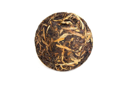 Pressed Raw Pu-erh Tea - Sheng pu-erh 2006 "Cangshan Yinhao" brand "Pine and Crane" factory "Xiaguan" 100 g, 