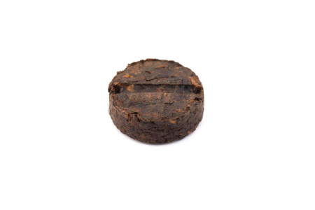 Pressed Rip Pu-erh Tea - Shu Pu'er Chenxiang (Old Fragrance) Mini Tochi in Gold Foil, 