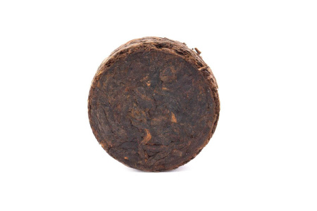 Pressed Rip Pu-erh Tea - Shu Pu'er Chenxiang (Old Fragrance) Mini Tochi in Gold Foil, 